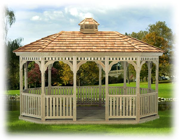 wood oval cupola