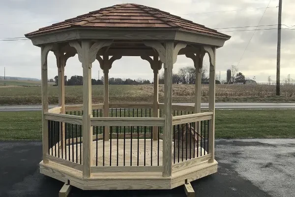 Pressure Treated Gazebo With Aluminum Balisters